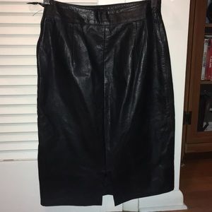Genuine Leather Pencil Skirt